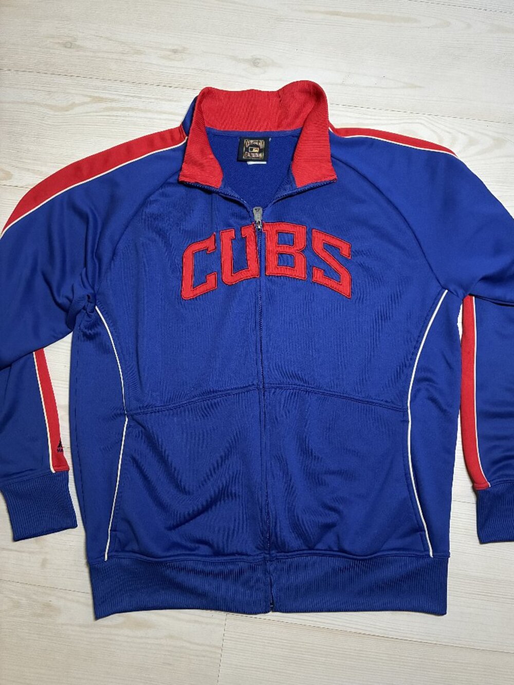2011 Majestic Chicago Cubs Cooperstown Collection Track Jacket Blue Men's XL